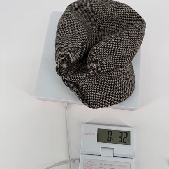 Vtg Y2K Nine West Newsboy Hat Tweed Cap Retro Wool Blend Buckle Detail Preppy - Picture 10 of 10